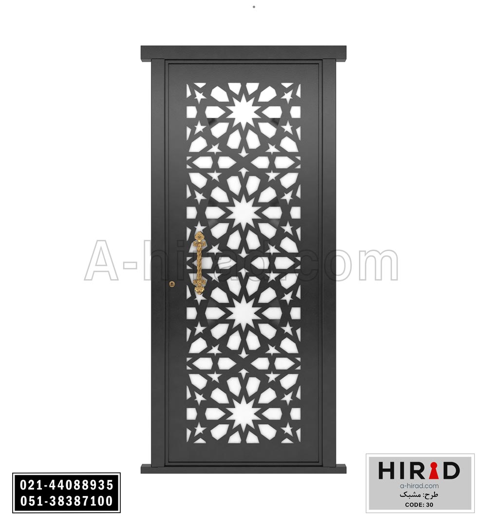 درب فلزی لیزری تک لنگه هیراد کد 1030 عرض 108 ارتفاع 223 